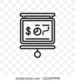 business education vector linear icon isolated on transparent background, business education transparency concept can be used for web and mobile