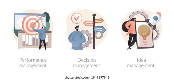 Business efficiency abstract concept vector illustrations.