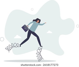 Business efficiency booster, increase productivity and increase performance, innovation and business advantage concept. character life .