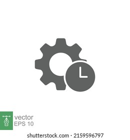 Icono de glifo de eficiencia comercial. Sencillo símbolo de estilo sólido. Ilustración vectorial aislada en fondo blanco. EPS 10.