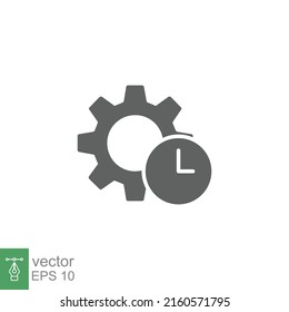 Icono de glifo de eficiencia comercial. Sencillo símbolo de estilo sólido. Ilustración vectorial aislada en fondo blanco. EPS 10.