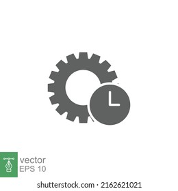 Icon für die Wirtschaftlichkeit von Unternehmen. Einfaches Symbol im soliden Stil. Vektorgrafik einzeln auf weißem Hintergrund. EPS10.
