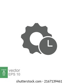Icono de glifo de eficiencia comercial. Sencillo símbolo de estilo sólido. Ilustración vectorial aislada en fondo blanco. EPS 10.