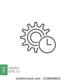 Icono de línea de eficiencia comercial. Símbolo sencillo de estilo de contorno. Ilustración vectorial aislada en fondo blanco. EPS 10.