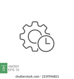 Business efficiency line icon. Simple outline style symbol. Vector illustration isolated on white background. EPS 10.