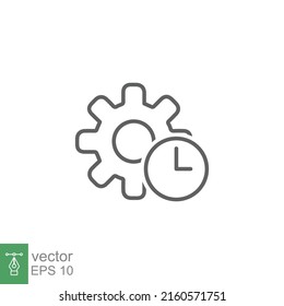 Icono de línea de eficiencia comercial. Símbolo sencillo de estilo de contorno. Ilustración vectorial aislada en fondo blanco. EPS 10.