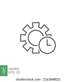 Business efficiency line icon. Simple outline style symbol. Vector illustration isolated on white background. EPS 10.