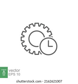 Icono de línea de eficiencia comercial. Símbolo sencillo de estilo de contorno. Ilustración vectorial aislada en fondo blanco. EPS 10.