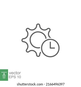 Symbol für Business-Effizienz. Einfaches Umrisssymbol. Vektorgrafik einzeln auf weißem Hintergrund. EPS10.