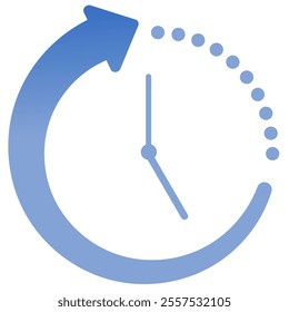 Business efficiency and time saving simple clock's  icons 