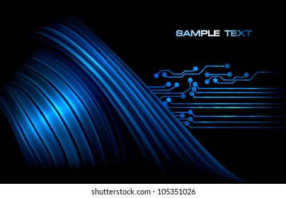 Business elegant abstract background with circuit. Vector.