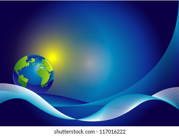 Business elegant abstract background with globe