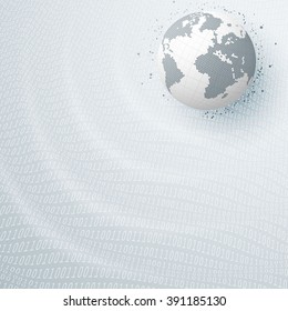 Business elegant abstract background with globe. Vector illustration for brochure, flyer or website design.