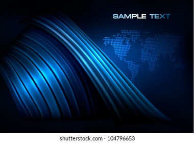 Business elegant abstract background with world map. Vector illustration