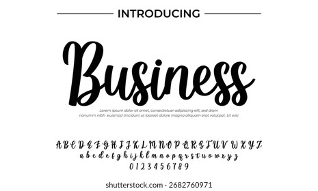 Business - Elegant Script Font for Smooth Handwritten Design and Creative Typography