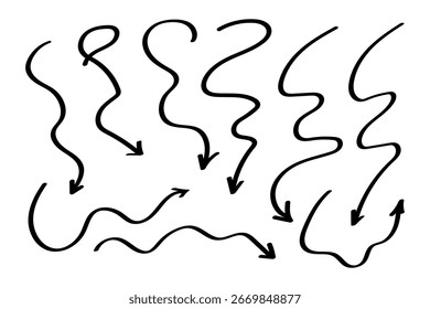 Icono de elemento de negocio en estilo doodle, flecha, infografía. Diseño de Ilustración vectorial aislada. Mano ahogar icono de negocio. Concepto de idea de negocio.