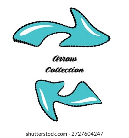 Business element icon in doodle style, arrow, infographic. Isolated vector illustration design. Hand drown business icon. Business idea concept.