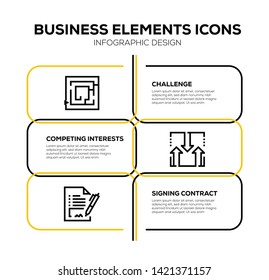 BUSINESS ELEMENTS AND ILLUSTRATION ICON CONCEPT
