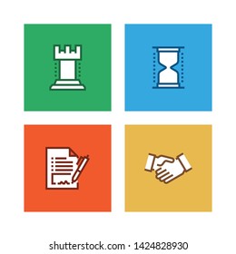 BUSINESS ELEMENTS AND ILLUSTRATION ICON CONCEPT