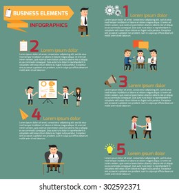 business elements Infographics. vector illustration.