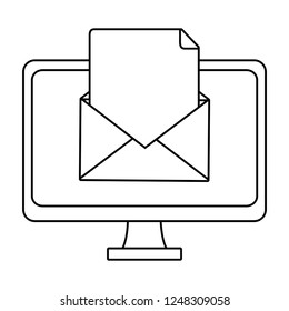Business and email in black and white