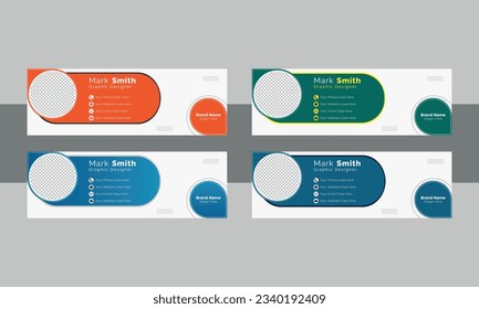 diseño vectorial de diseño corporativo de correo electrónico de negocios diseño moderno y mínimo