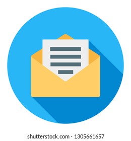 Business Email Flat Icon Modern Style