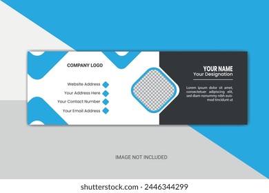 Business email signature , Corporate business professional modern email signature template