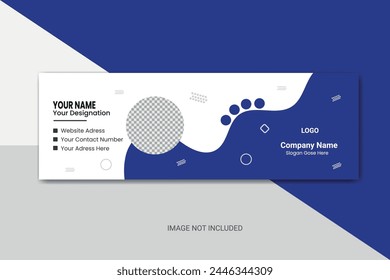 Business email signature , Corporate business professional modern email signature template