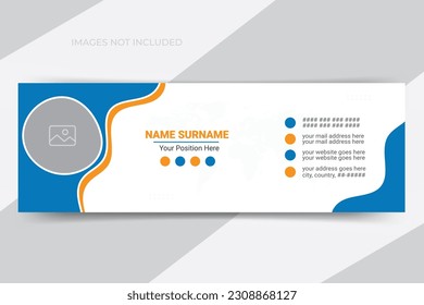 Business email signature or email footer design template for social media cover Professional