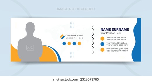 Business email signature or email footer design template for social media cover