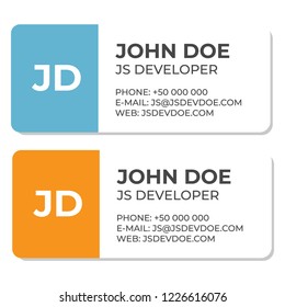 Business e-mail signature template. Email contact vector template