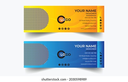 Business email signature. Email signature template design