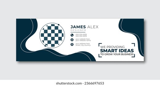 Business Email Signature Template Design, Creative and Simple Design