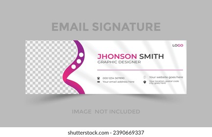 Business email signature template design
