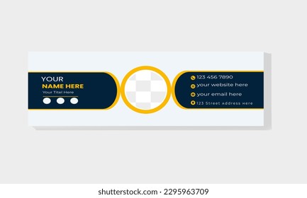 Business email signature template or email footer. Email footer and personal social media cover Design