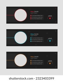 Business email signature template or Email footer design