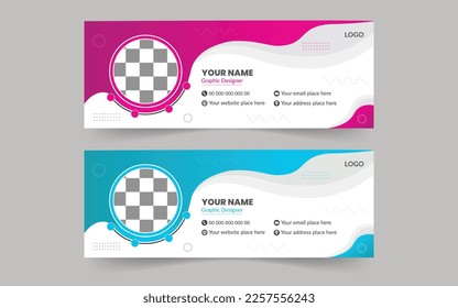 Business Email Signature.Creative Email signature Template Design,
corporate Email Signature,Modern Email Signature Template Design, 