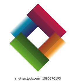business emblem with rhombus shape