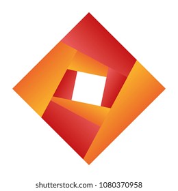 business emblem with rhombus shape