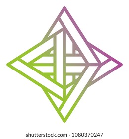 business emblem with triangular shape