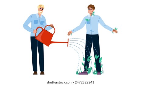 business employee development  vector.  work company, team growth, human training business employee development character. people flat cartoon illustration