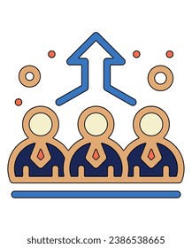 Business, Employee, Employer, Management line icon vector