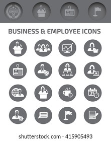 Business and employee icons,vector