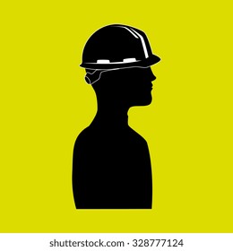 Business employee people over yellow background, vector illustration