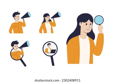 Business Employee Recruitment Illustration Vector