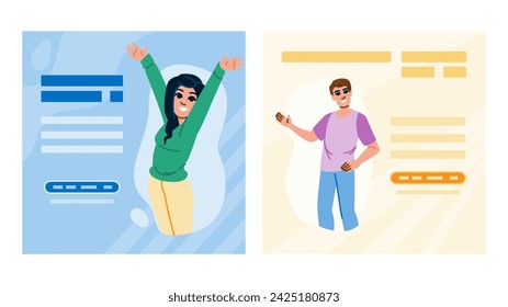 business engaging content  vector.  strategy social, media online, seo digital business engaging content character. people flat cartoon illustration