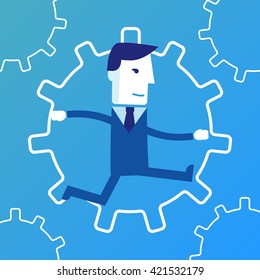 Business Engine. Business concept illustration eps 10
