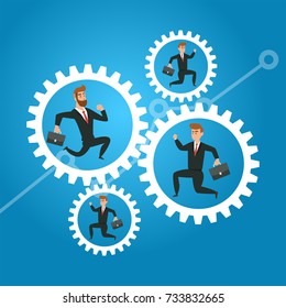 Business Engine. Business concept illustration Business Illustration Concept Vector Template