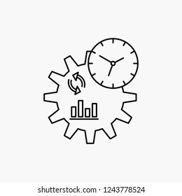 Business, engineering, management, process Line Icon. Vector isolated illustration